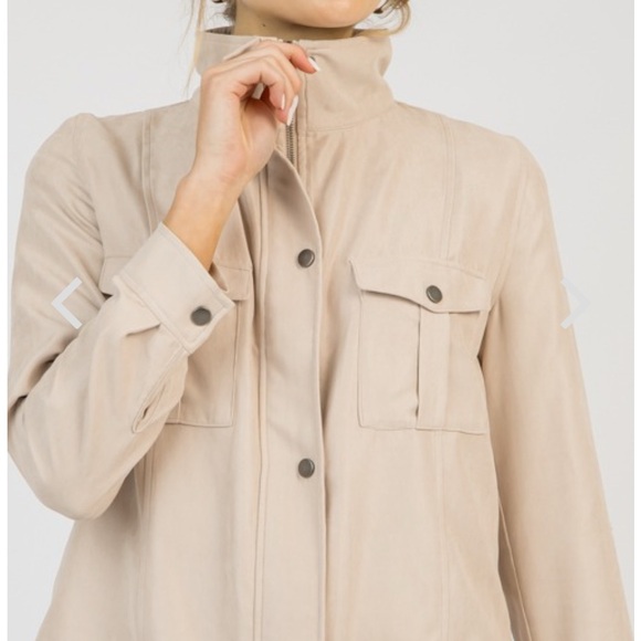 BE COOL Women's Brennan Utility Jacket Beige - Picture 2 of 10